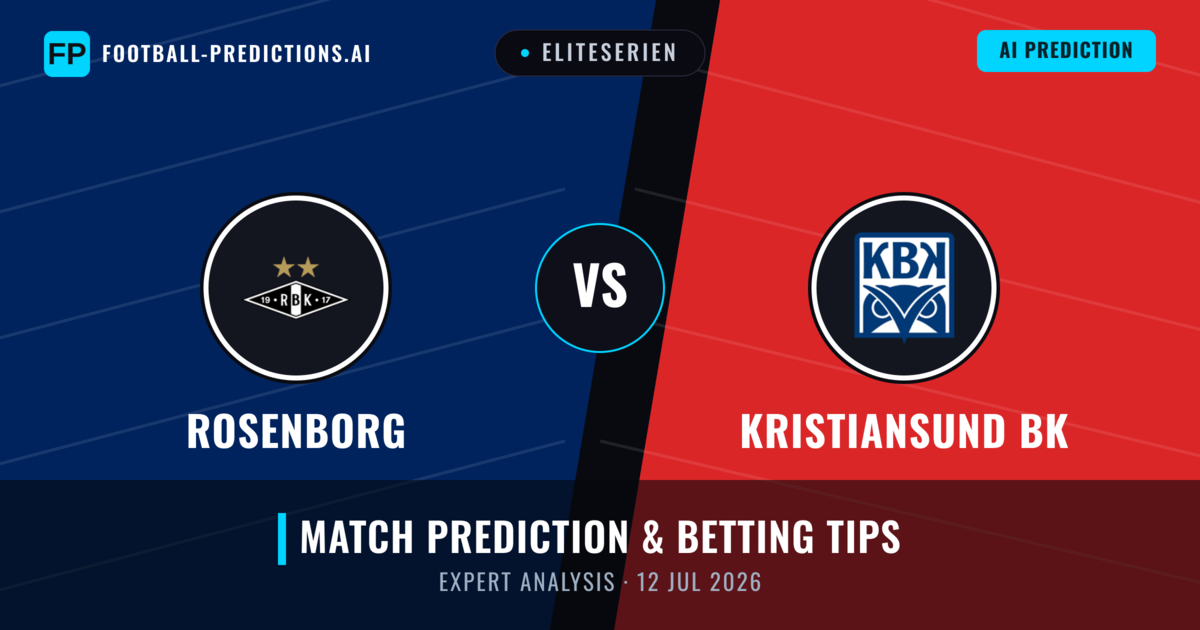 Rosenborg vs Kristiansund BK — match prediction & preview