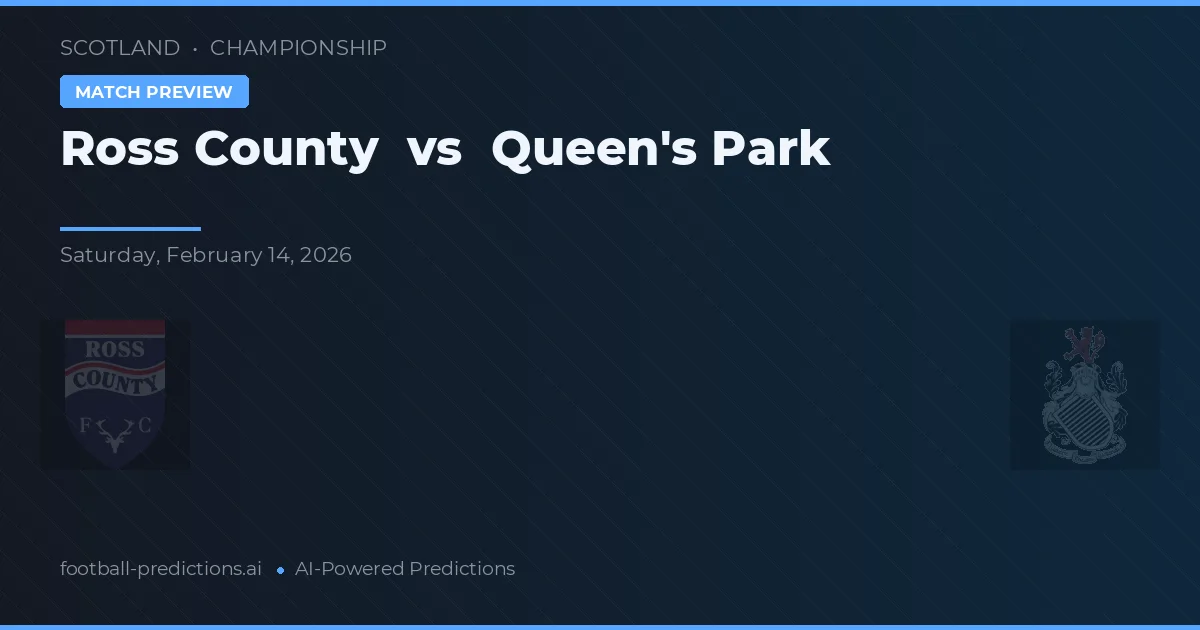 Ross County vs Queen's Park — pronostic et avant-match