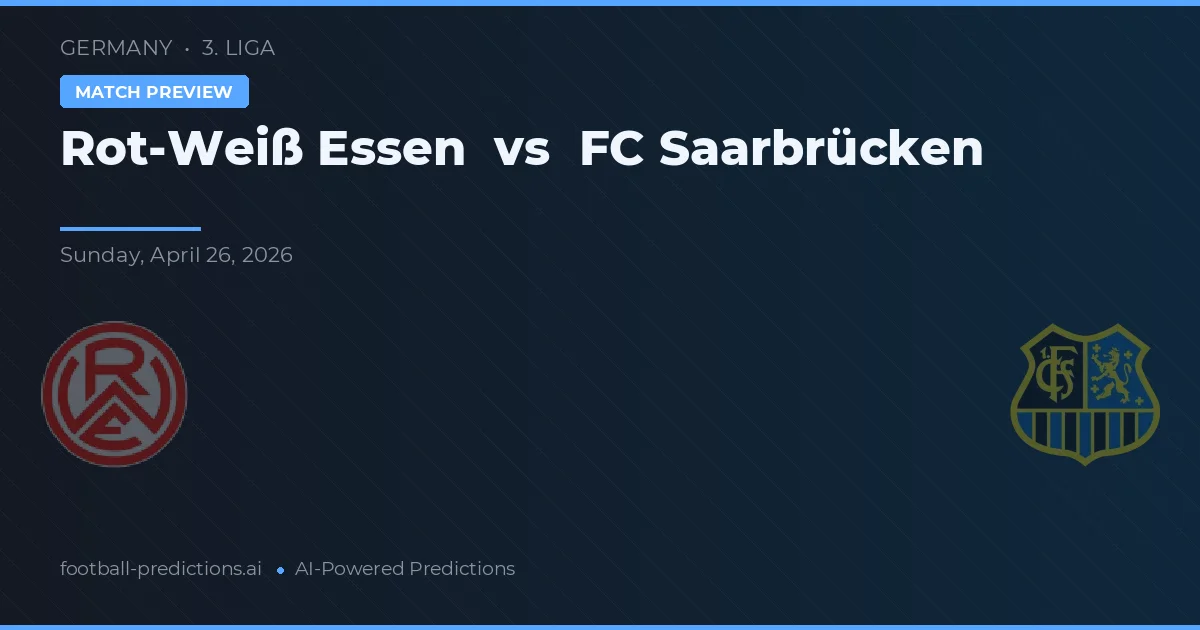 Rot-Weiß Essen vs FC Saarbrücken — hula at preview ng laban