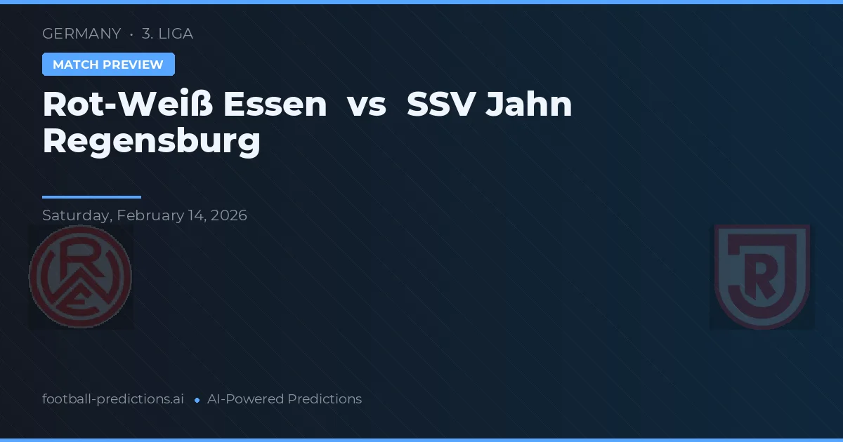 Rot-Weiß Essen vs Jahn Regensburg — pronostico e anteprima del match