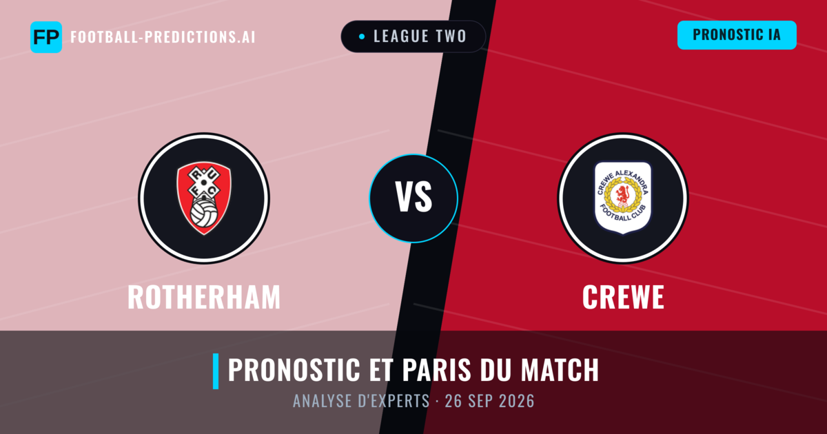 Rotherham vs Crewe — pronostic et avant-match