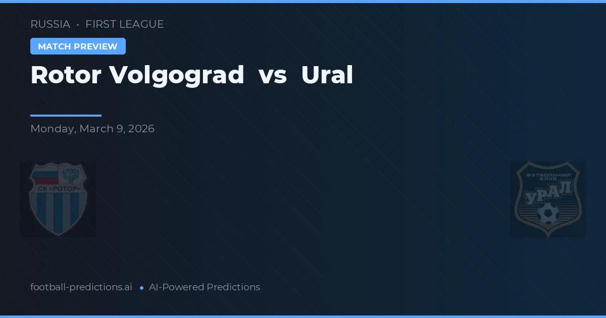 Rotor Volgograd vs Ural — dự đoán và xem trước trận đấu