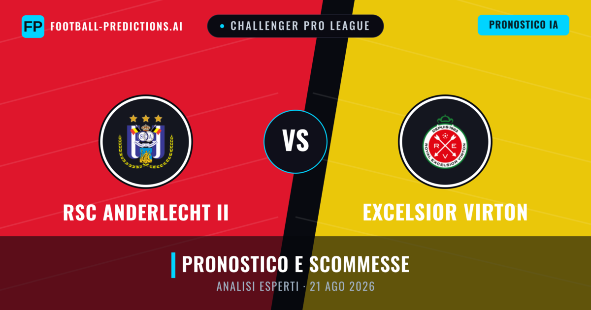 RSC Anderlecht II vs Excelsior Virton — pronostico e anteprima del match
