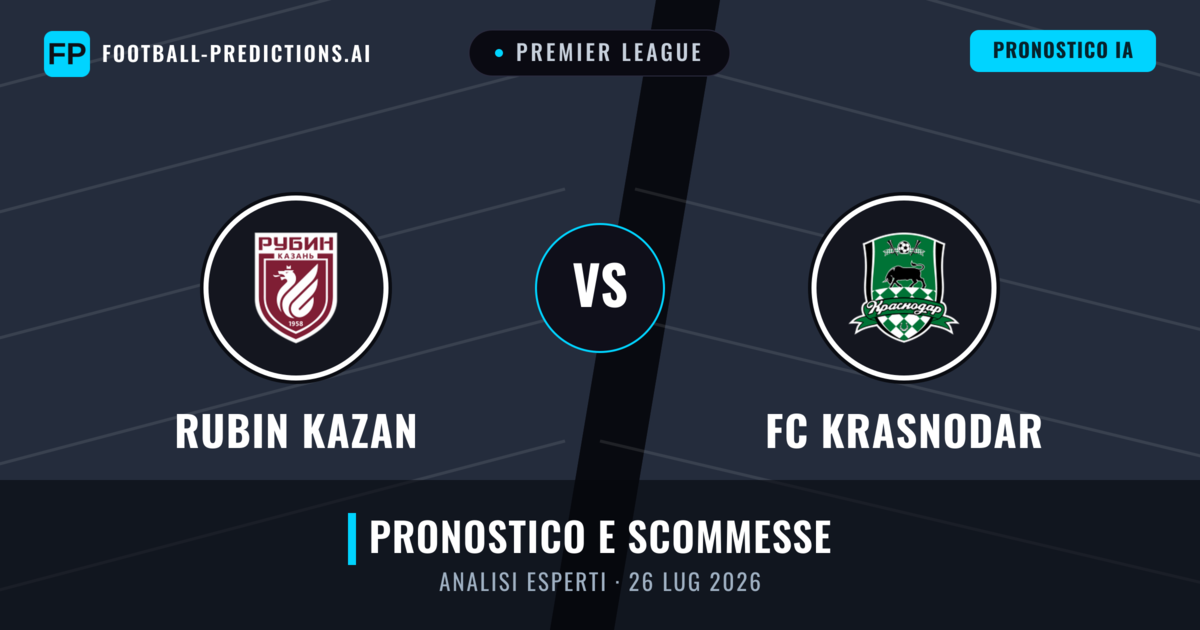 Rubin Kazan vs FC Krasnodar — pronostico e anteprima del match