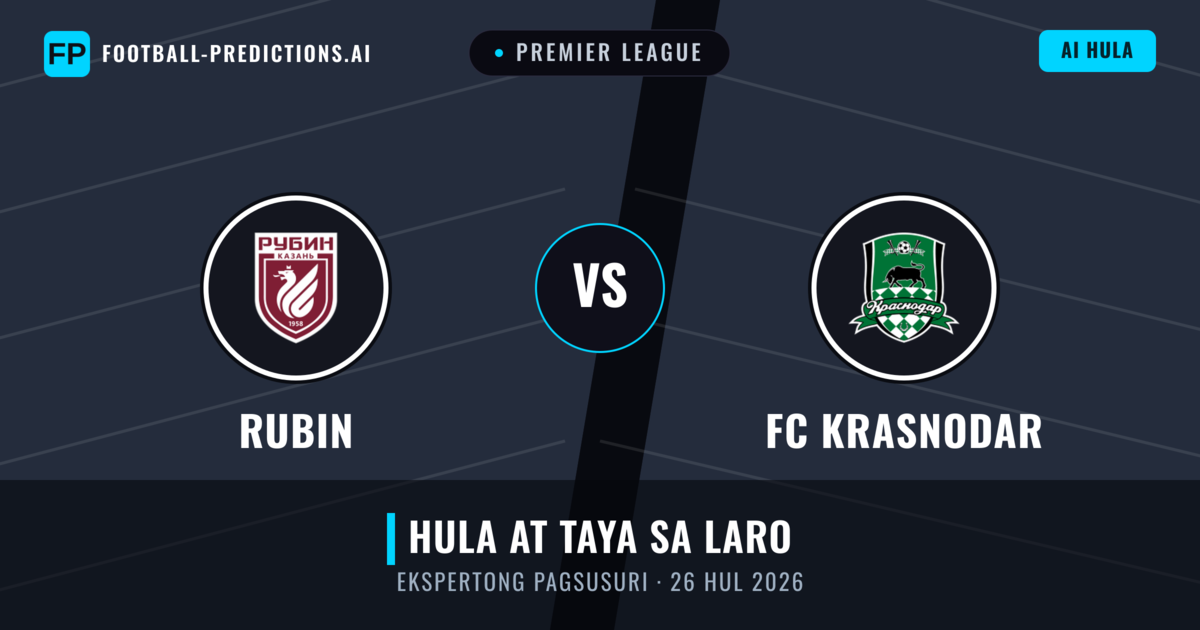 Rubin vs FC Krasnodar — hula at preview ng laban