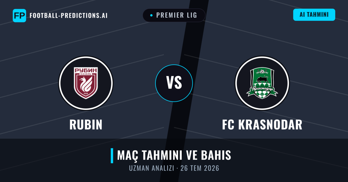 Rubin - FC Krasnodar — maç tahmini ve önizleme