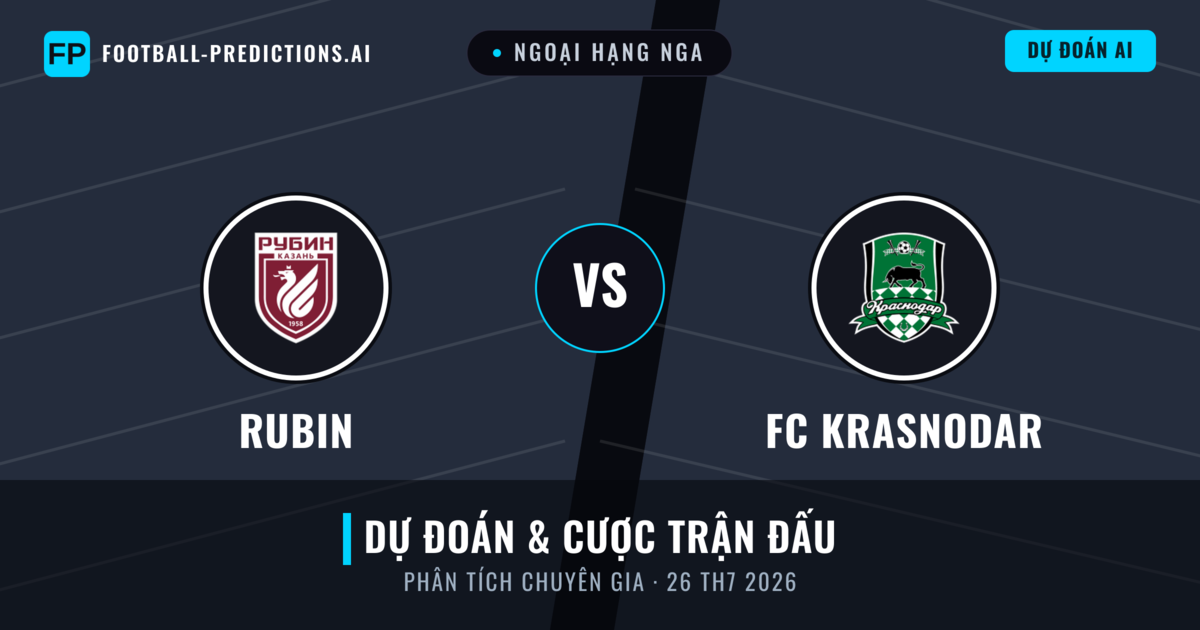 Rubin vs FC Krasnodar — dự đoán và xem trước trận đấu