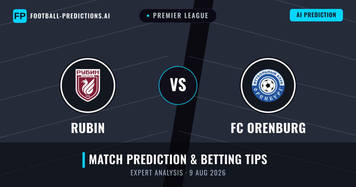 Rubin vs FC Orenburg — match prediction & preview