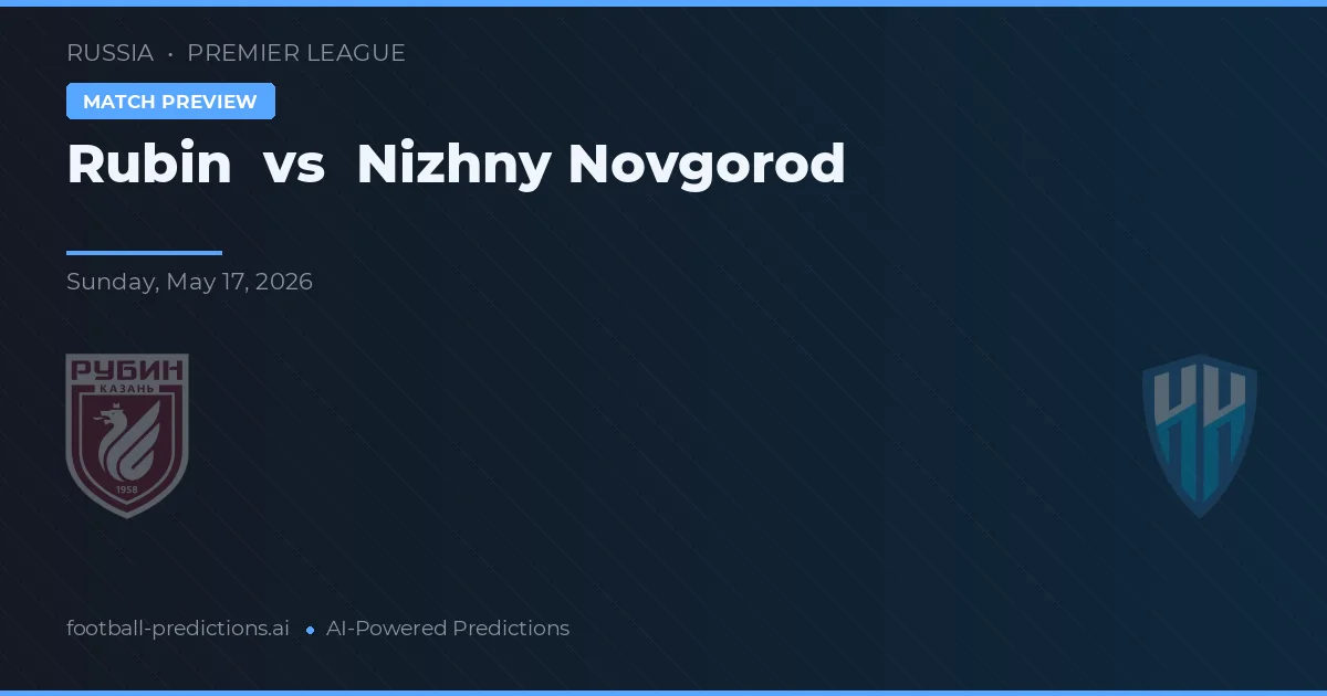 Rubin vs Nizhny Novgorod — dự đoán và xem trước trận đấu