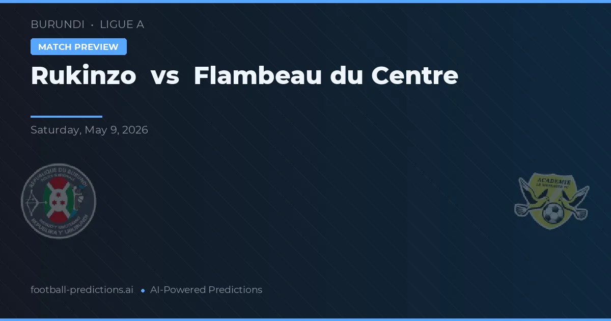 Rukinzo vs Flambeau du Centre — prediksi dan pratinjau pertandingan