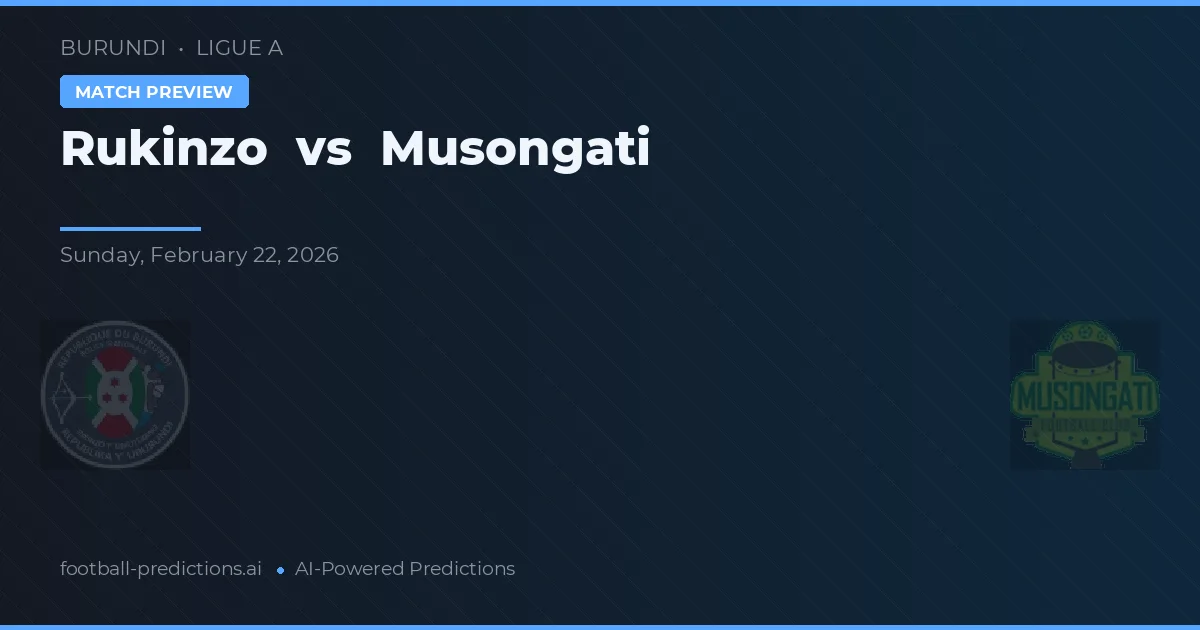 Rukinzo vs Musongati — pronostico e anteprima del match