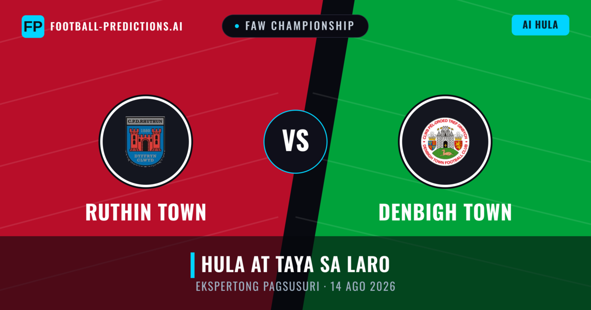 Ruthin Town vs Denbigh Town — hula at preview ng laban