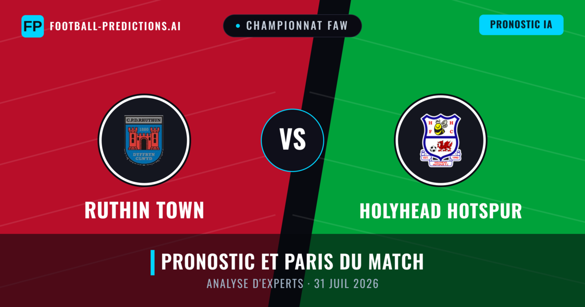 Ruthin Town vs Holyhead Hotspur — pronostic et avant-match