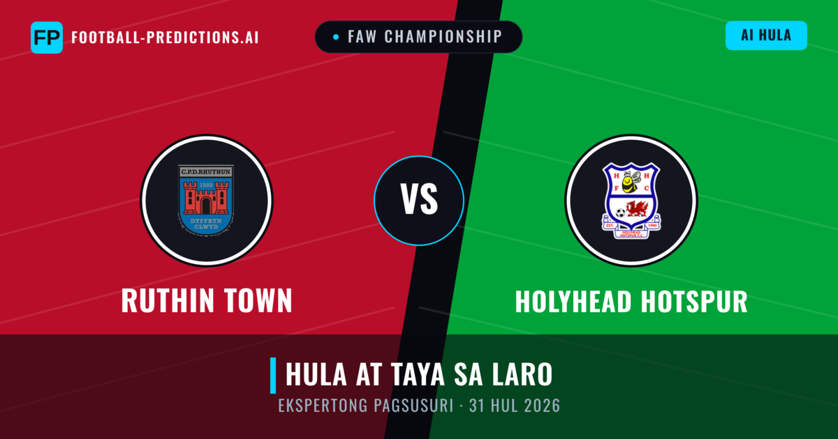 Ruthin Town vs Holyhead Hotspur — hula at preview ng laban