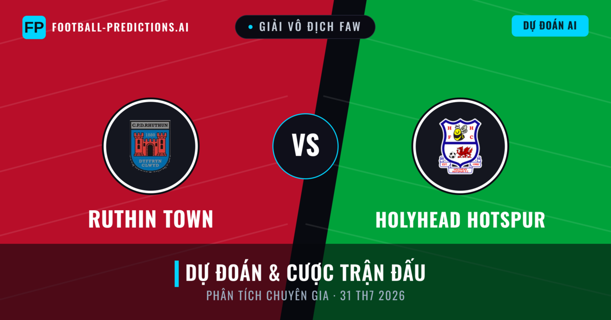 Ruthin Town vs Holyhead Hotspur — dự đoán và xem trước trận đấu