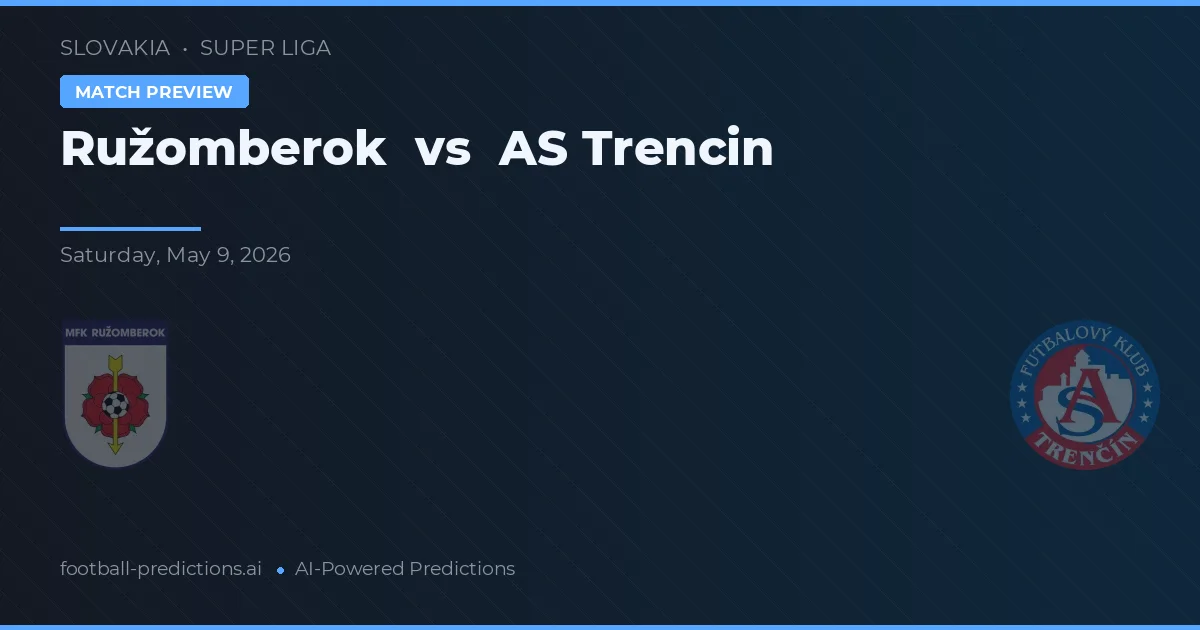Ružomberok vs AS Trenčín — pronostic et avant-match