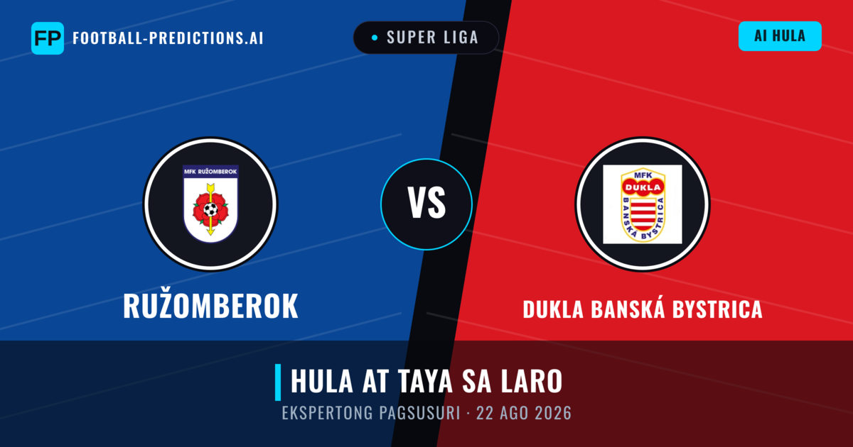 Ružomberok vs Dukla Banská Bystrica — hula at preview ng laban