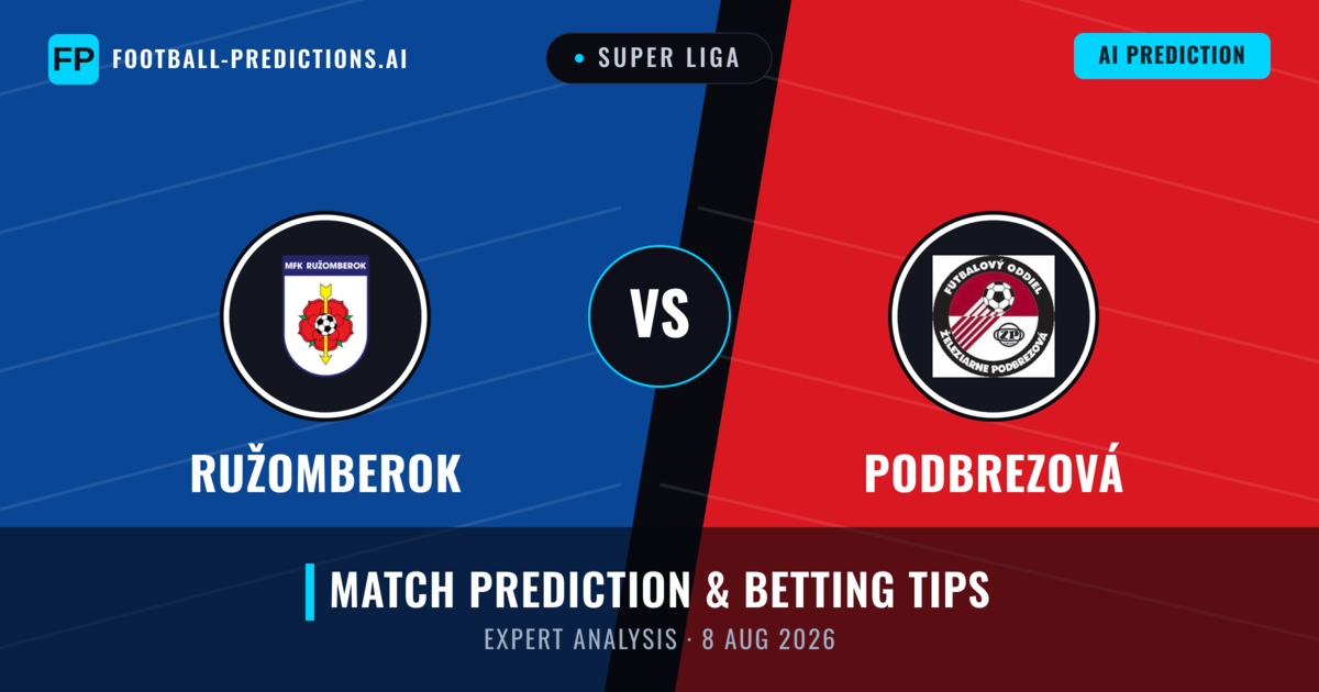 Ružomberok vs Podbrezová — match prediction & preview