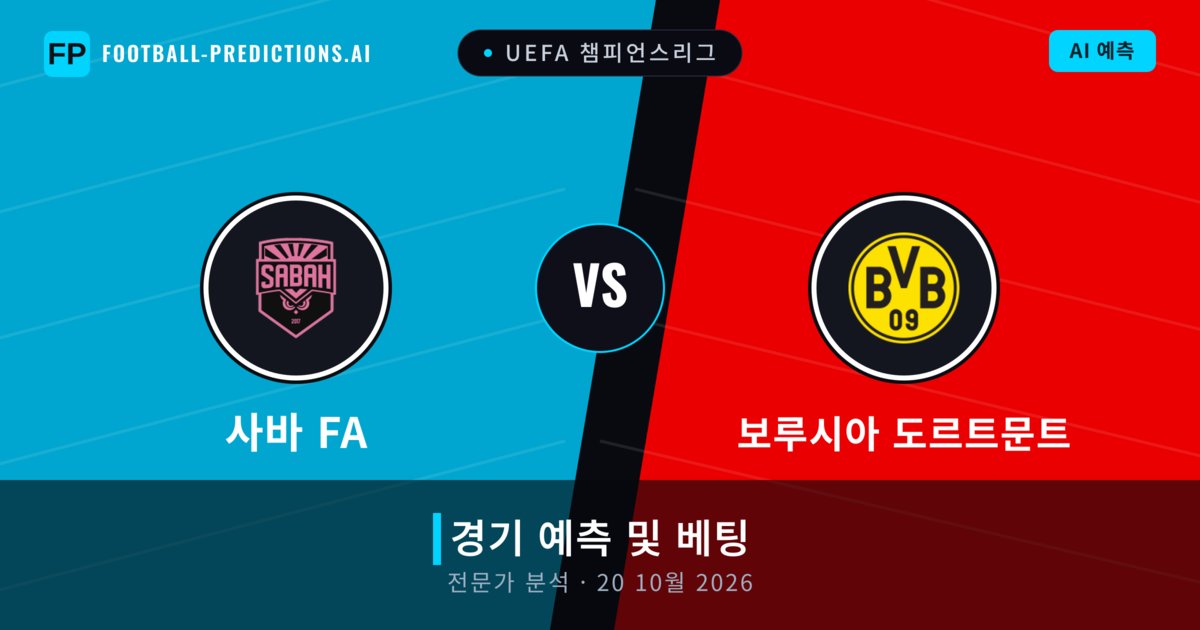 사바 FA 대 보루시아 도르트문트 — 경기 예측 및 프리뷰