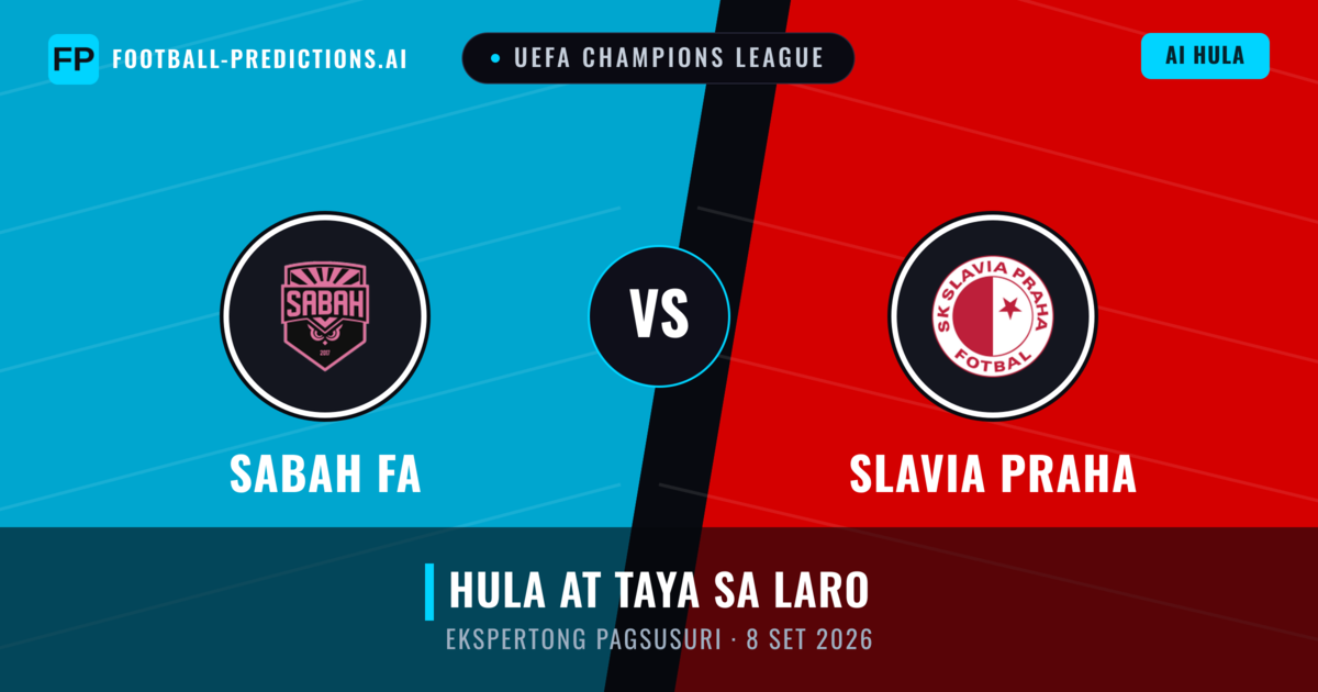 Sabah FA vs Slavia Praha — hula at preview ng laban