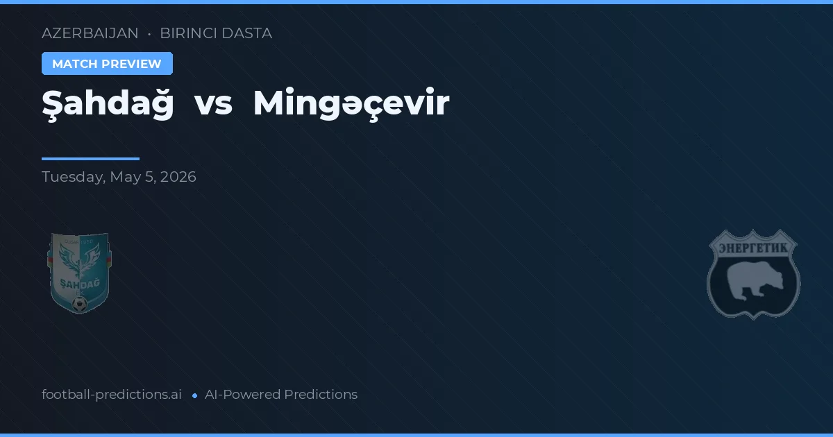 Şahdağ vs Mingəçevir preview