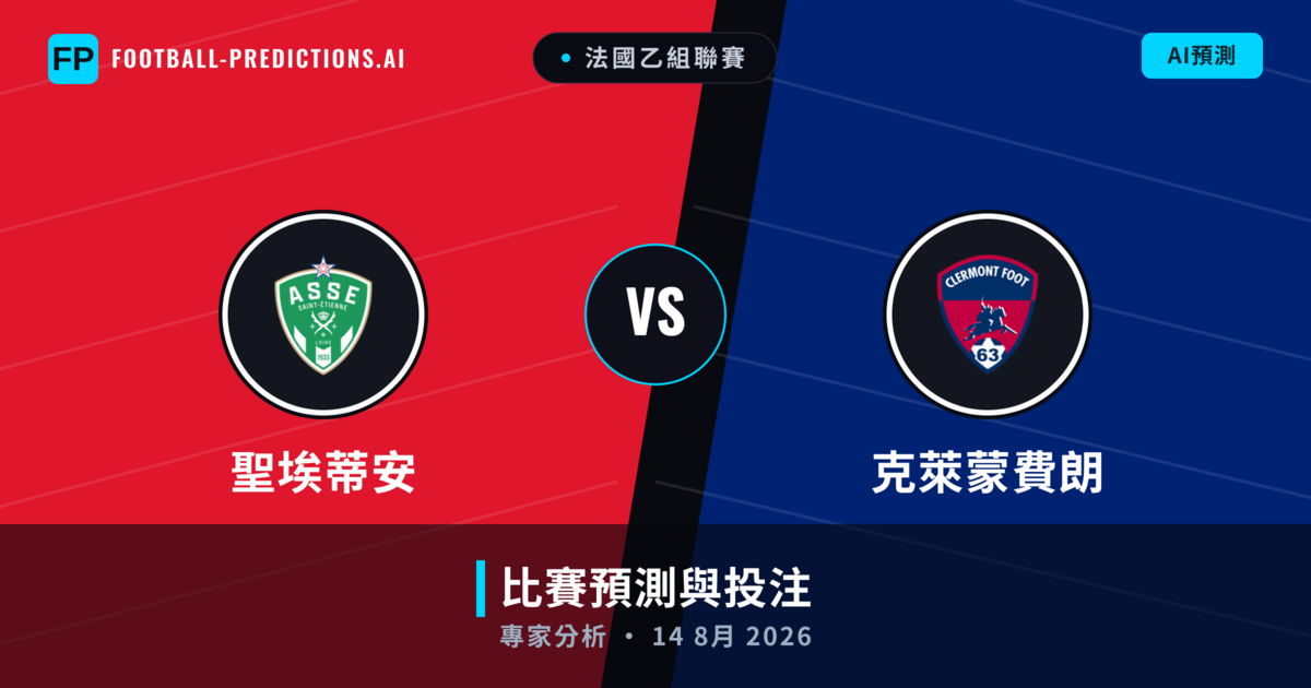 聖埃蒂安 vs 克萊蒙費朗 — 比赛预测和前瞻