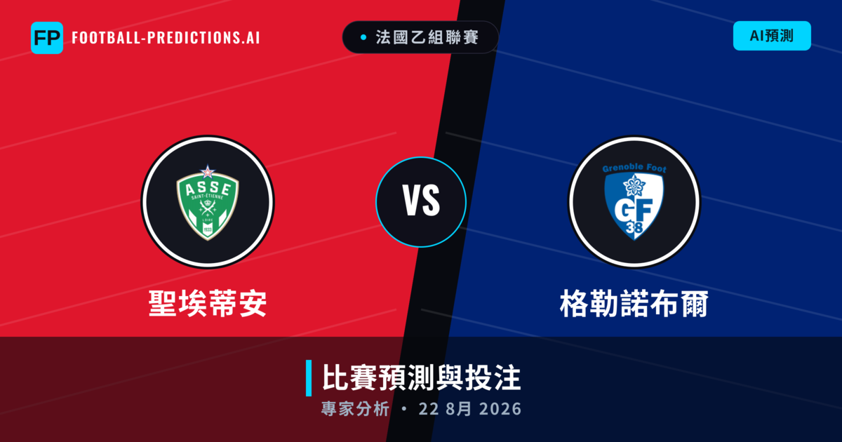 聖埃蒂安 vs 格勒諾布爾 — 比赛预测和前瞻