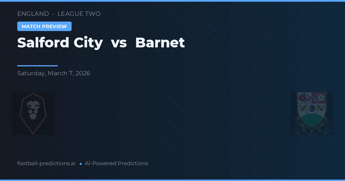 Salford City vs Barnet — hula at preview ng laban