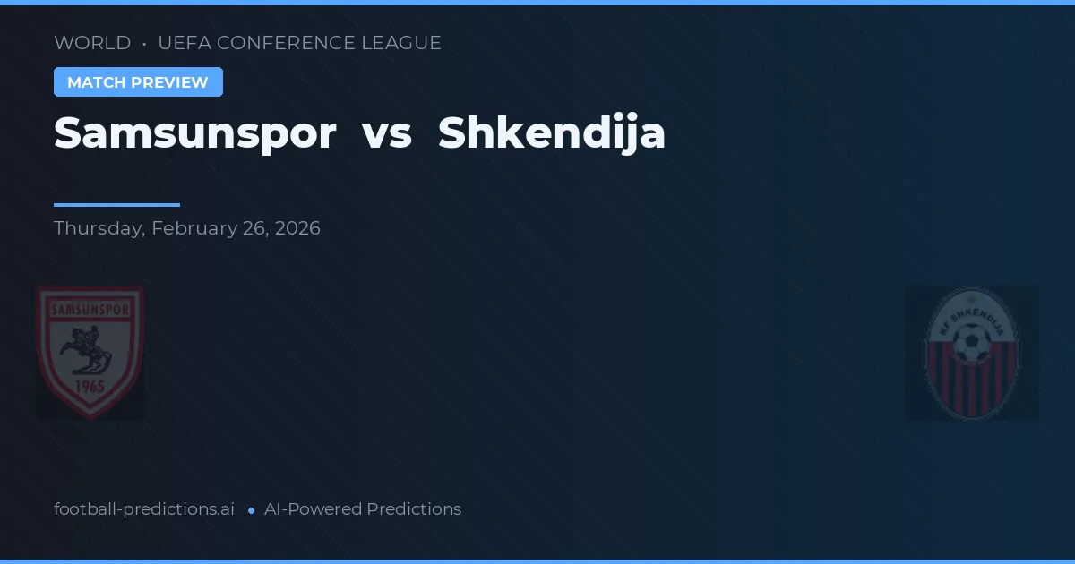 Samsunspor vs Shkendija — Prognose und Spielvorschau