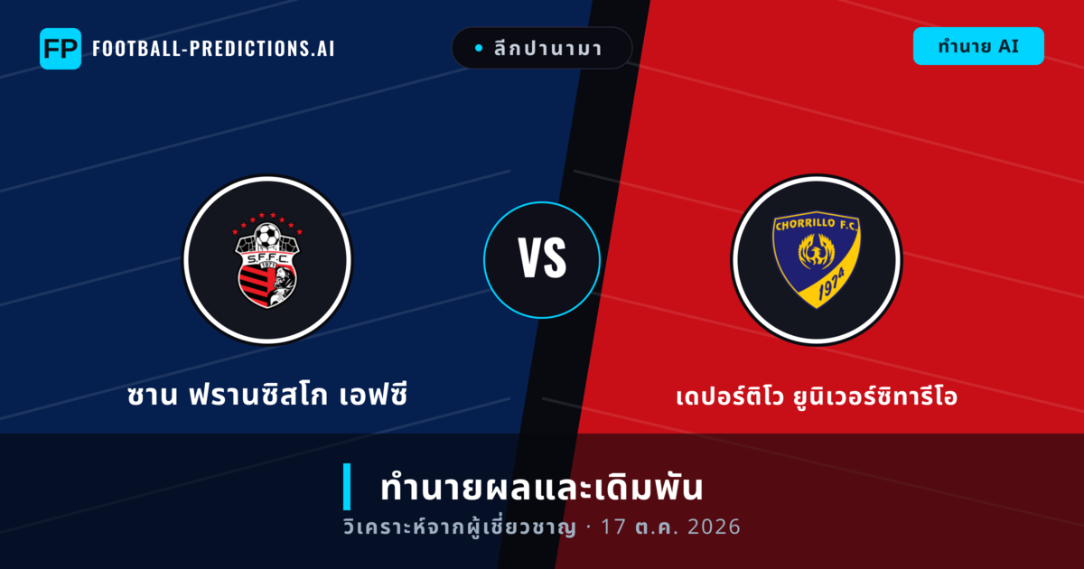 ซาน ฟรานซิสโก เอฟซี พบ เดปอร์ติโว ยูนิเวอร์ซิทารีโอ — ทำนายผลและพรีวิวการแข่งขัน