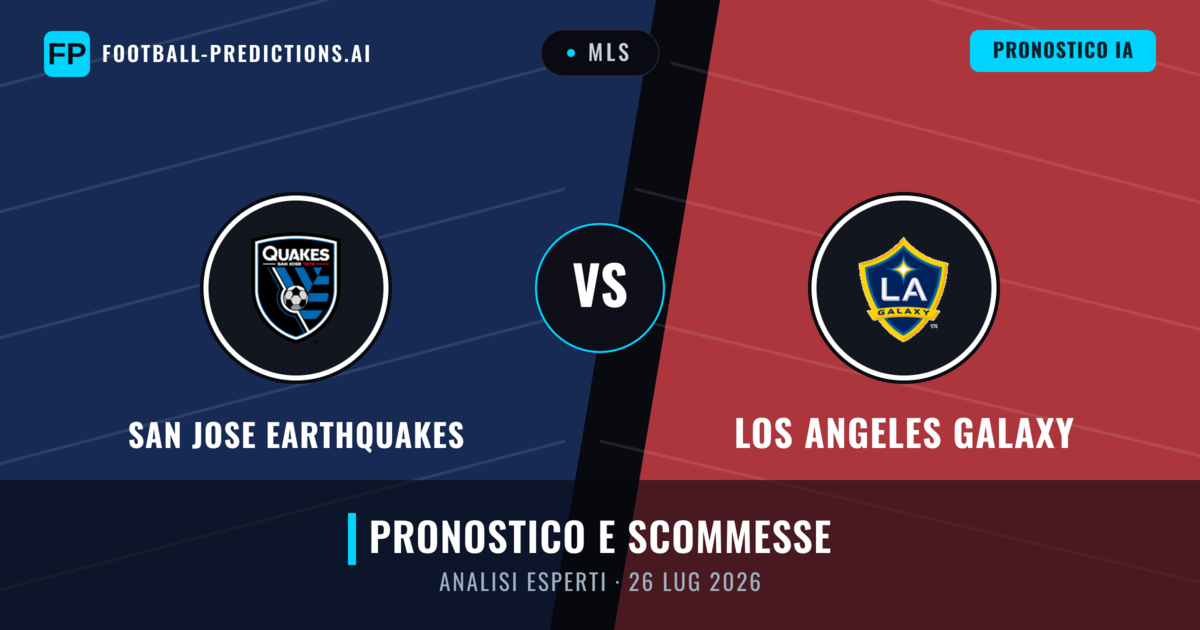 San Jose Earthquakes vs Los Angeles Galaxy — pronostico e anteprima del match