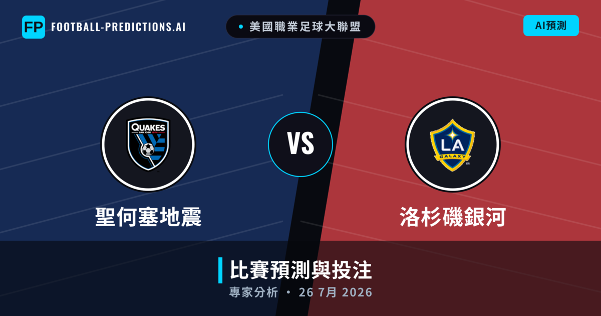 聖何塞地震 vs 洛杉磯銀河 — 比赛预测和前瞻