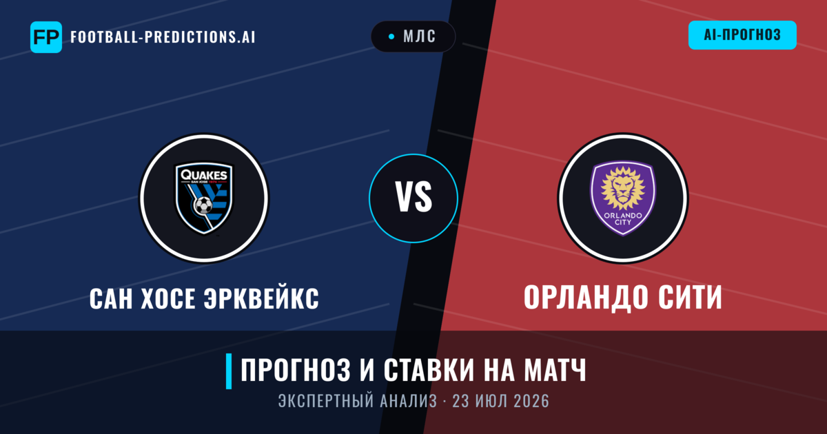 Сан Хосе Эрквейкс – Орландо Сити — прогноз и превью матча