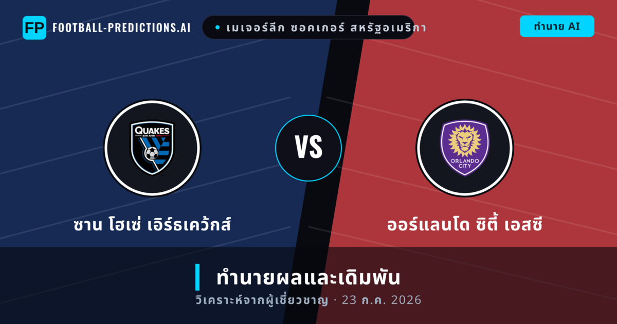 ซาน โฮเซ่ เอิร์ธเคว้กส์ พบ ออร์แลนโด ซิตี้ เอสซี — ทำนายผลและพรีวิวการแข่งขัน
