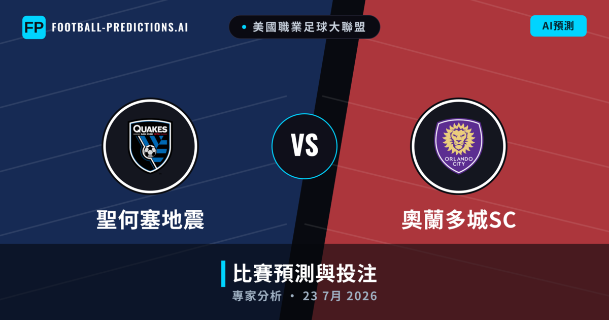 聖何塞地震 vs 奧蘭多城SC — 比赛预测和前瞻
