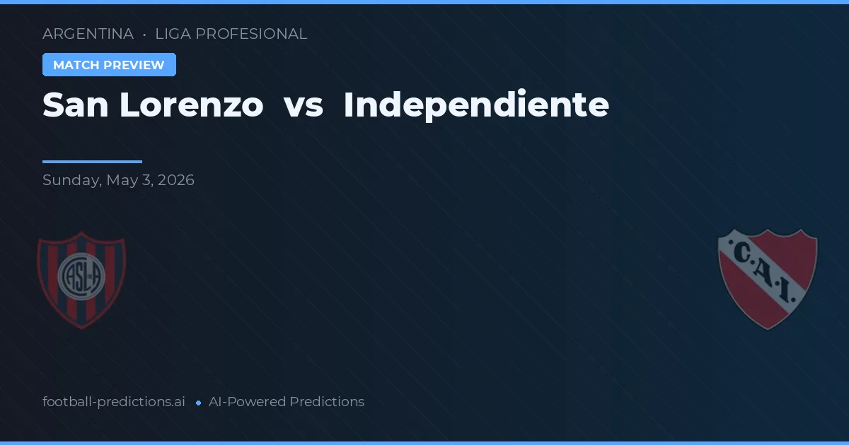 سان لورينزو ضد Independiente — توقعات ومعاينة المباراة