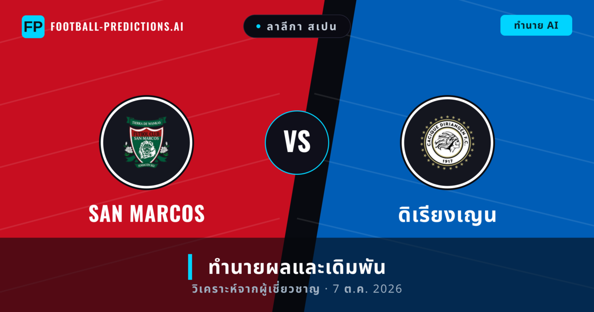 San Marcos พบ ดิเรียงเญน — ทำนายผลและพรีวิวการแข่งขัน