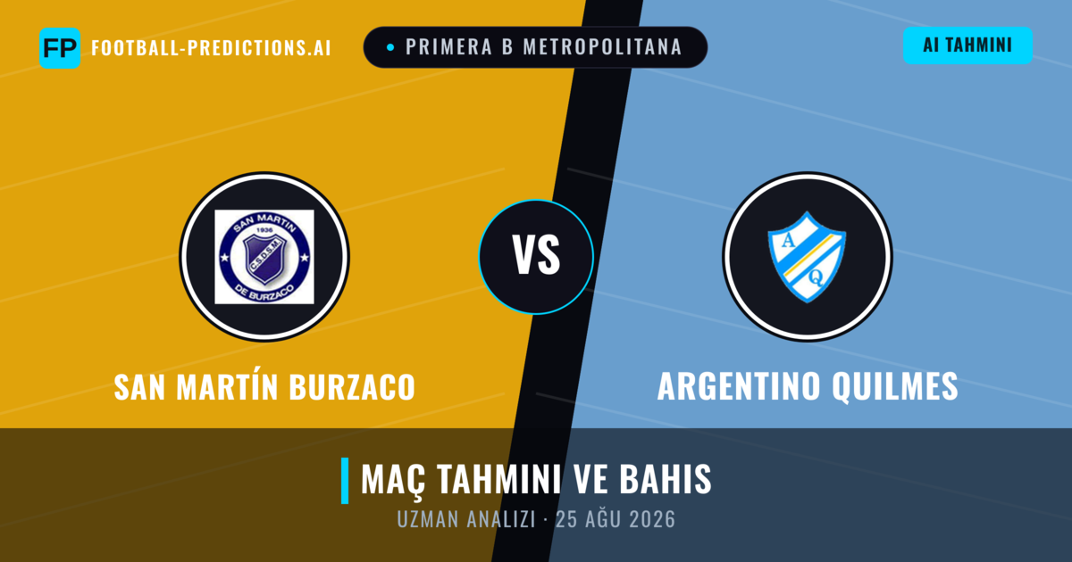 San Martín Burzaco - Argentino Quilmes — maç tahmini ve önizleme