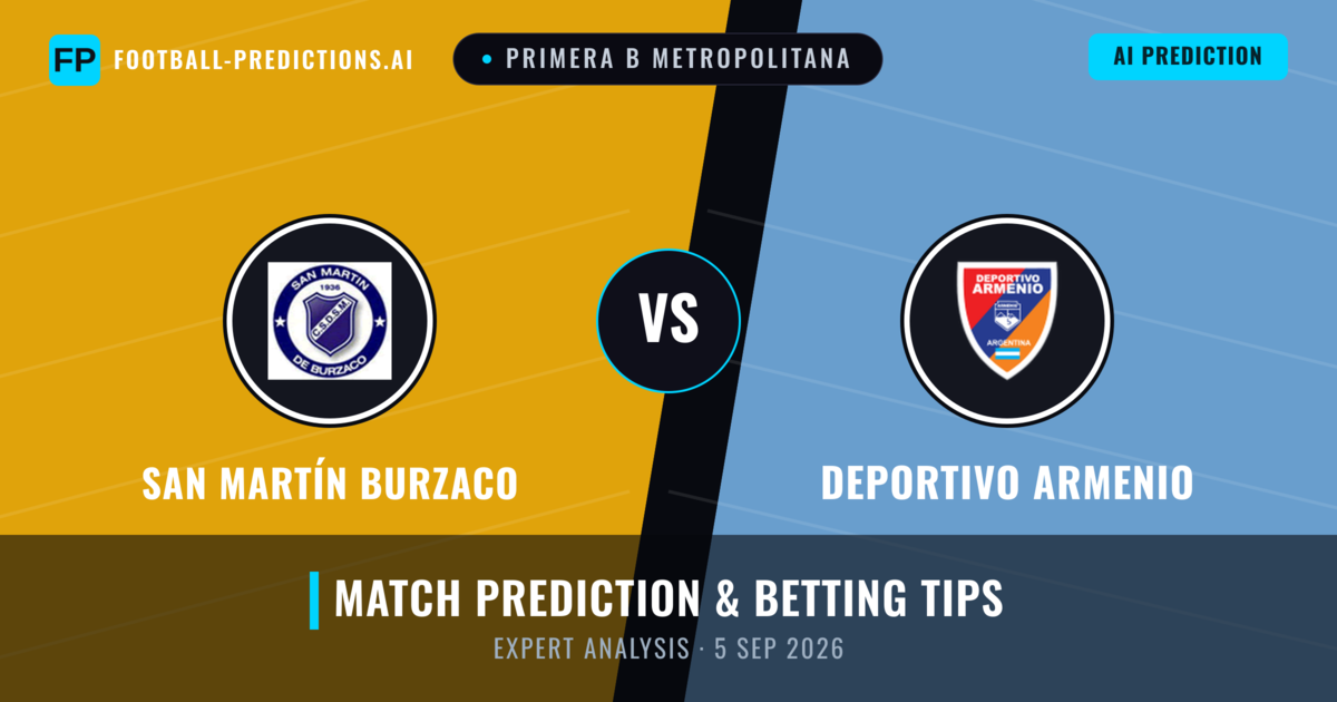 San Martín Burzaco vs Deportivo Armenio — match prediction & preview