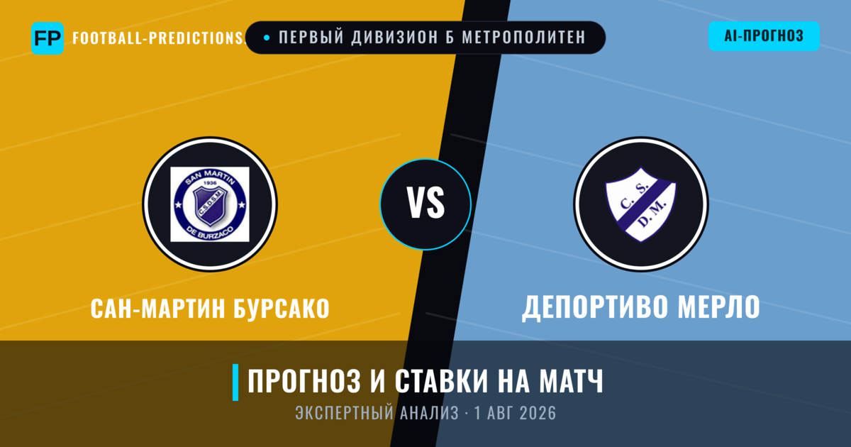 Сан-Мартин Бурсако – Депортиво Мерло — прогноз и превью матча