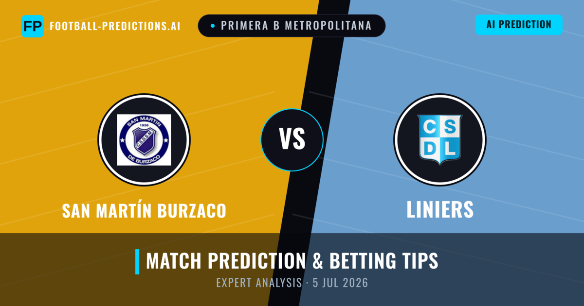 San Martín Burzaco vs Liniers — match prediction & preview