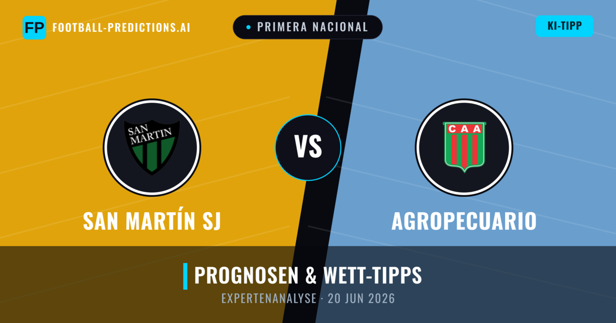 San Martín SJ vs Agropecuario — Prognose und Spielvorschau