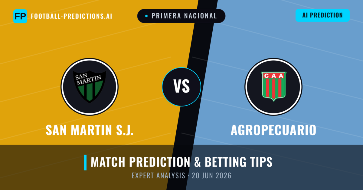 San Martin S.J. vs Agropecuario — match prediction & preview