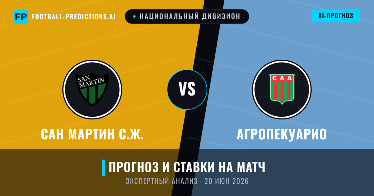 Сан Мартин С.Ж. – Агропекуарио — прогноз и превью матча