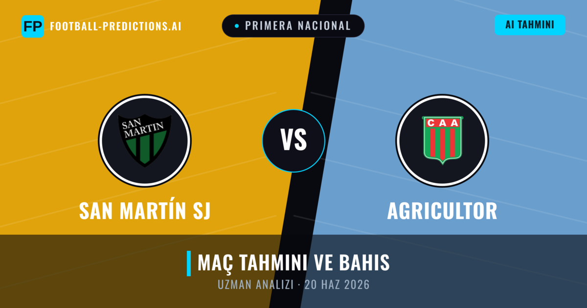 San Martín SJ - Agricultor — maç tahmini ve önizleme