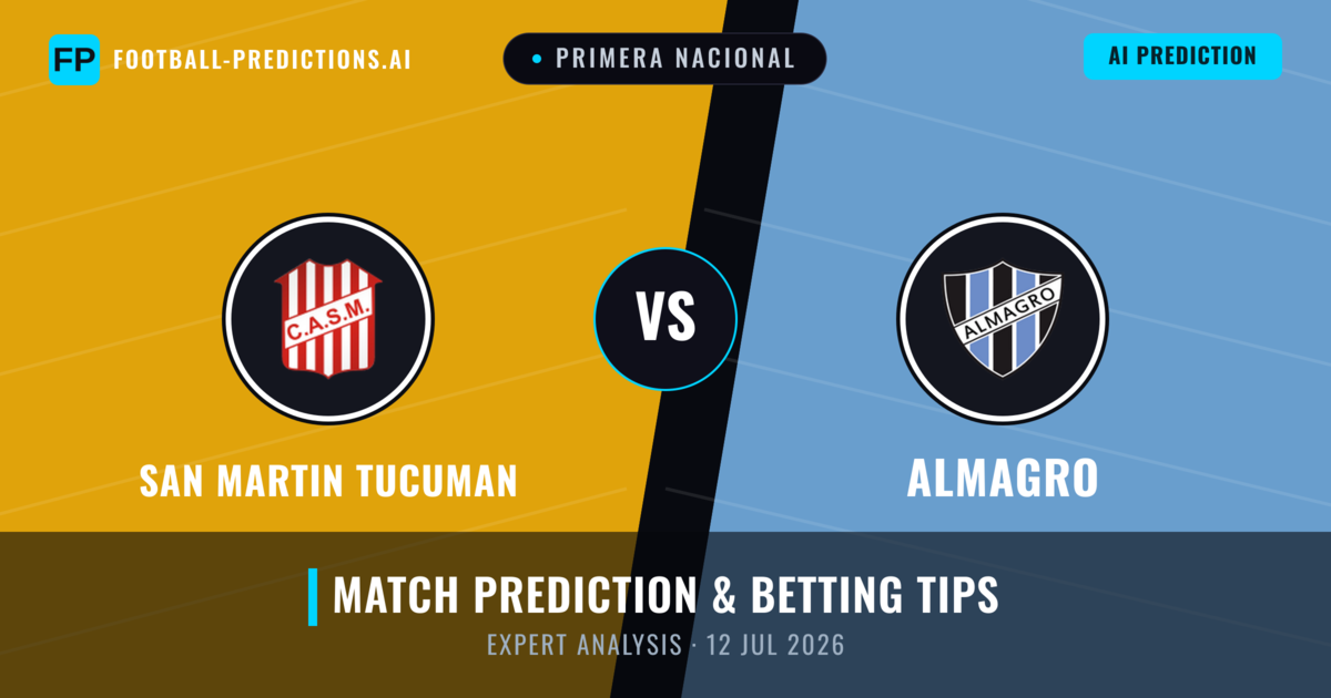 San Martin Tucuman vs Almagro — match prediction & preview
