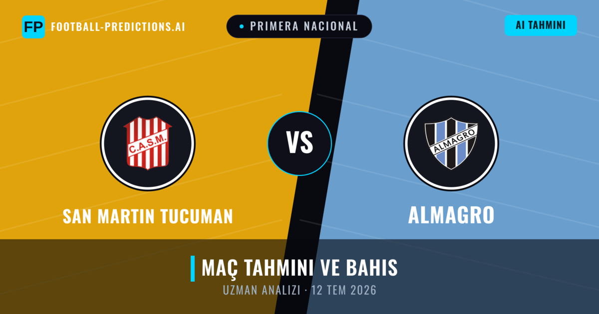 San Martin Tucuman - Almagro — maç tahmini ve önizleme