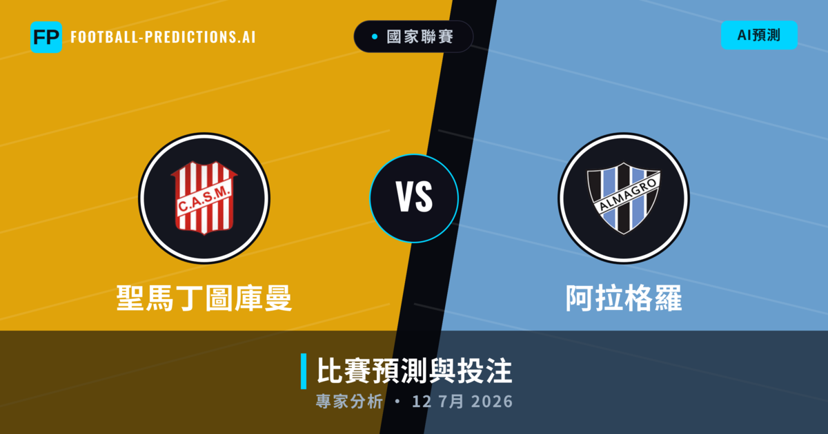 聖馬丁圖庫曼 vs 阿拉格羅 — 比赛预测和前瞻