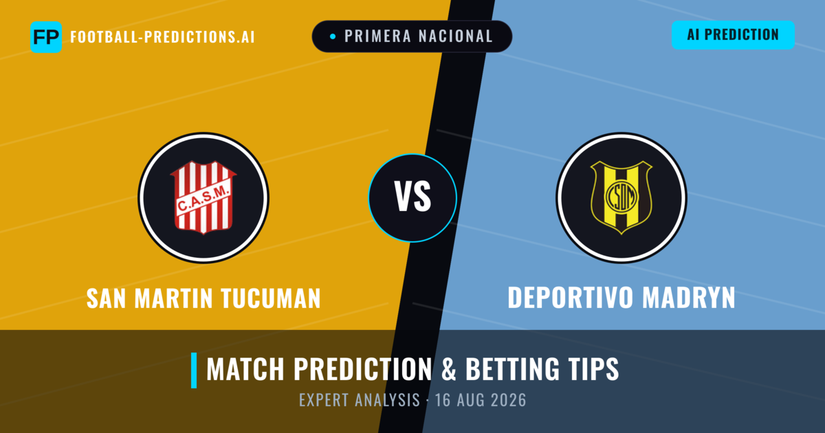San Martin Tucuman vs Deportivo Madryn — match prediction & preview