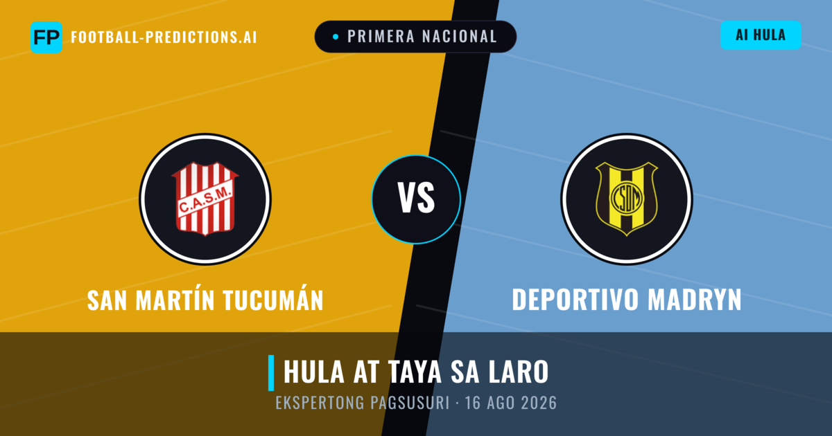 San Martín Tucumán vs Deportivo Madryn — hula at preview ng laban